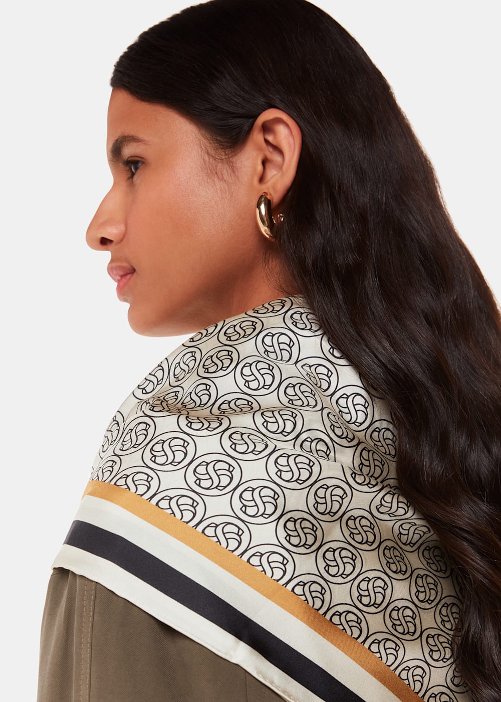 Monogram silk scarf clearance